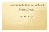 Maharashtra Pollution Control Boardmpcb.gov.in/CEPI/pdf/CEPI_TarapurPresentation30092015.pdf · Maharashtra Pollution Control Board Compliance Report CEPI Action Plan -Tarapur Sep
