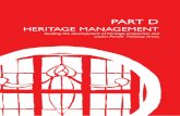 HERITAGE MANAGEMENT - bmcc.nsw.gov.au · Part E - Site Development and Management E3 C5 E5 E8 The following documents may be required to manage heritage conservation: ... With reference