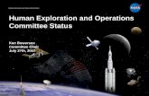 Human Exploration and Operations Committee Status · Greg Williams | HEOMD | July 24, 2017. Space Communications and Navigation ... successfully performed the first auto -tracking
