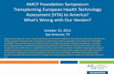 AMCP Foundation Symposium Transplanting European Health ... · AMCP Foundation Symposium . Transplanting European Health Technology Assessment (HTA) to America? What’s Wrong with