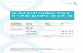 Validation of cytology media for whole genome sequencing · Validation of cytology media for whole genome sequencing: ... Validation of cytology media for whole genome sequencing: