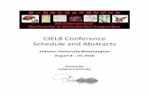 CIEL8 Conference Abstracts - Indiana University Bloomingtonbrainevo/CIEL8/img/CIEL8 Conference Abstracts.pdf · CIEL8 Conference Schedule and ... 4 Kong Jiangping A preliminary study