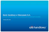 Bank Handlowy w Warszawie S.A. 2014 Preliminary ... · 2014 Preliminary consolidated financial results ... branch 2,5x 7-10x More clients visit Smart branch than traditional branch