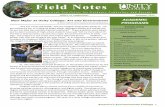 Field Notes - Unity College · Field Notes Bachelor of Arts Art and Environment Environmental Writing and Media Studies ... marine iguanas, land iguanas, lava lizards, and a host