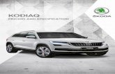KODIAQ - Škoda Auto · Kodiaq SE L (7-seat) CO 2 VED Band Insurance group (50) Recommended Basic VAT RRP OTR BiK 2017/18 P11D value 1.4 TSI 150PS DSG 143 …