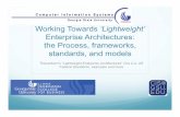 Enterprise Architectures: the Process, frameworks ... · Enterprise Architectures: the Process, frameworks, standards, and models Theuerkorn’s ... Standard Development Life Cycle