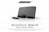 S D S III - Bose | Better Sound Through Research€¦ · Line up the connector on the iPod or iPhone with the connectoron the dock. Firmly insert the iPod or iPhone ... iPhone. SD®