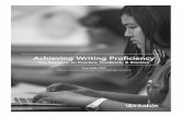 Achieving Writing Proficiency - Writable · a powerful form of learning, and writing proficiency, with support, grows over time. Writable provides the structures that students need