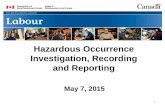 Hazardous Occurrence Investigation, Recording and Reportingwsps.ca/.../Site/...Investigation-Recording-and-Reporting.pdf?ext=.pdf · Investigation, Recording and Reporting May 7,