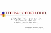 LITERACY PORTFOLIO .LITERACY PORTFOLIO Part One: The Foundation Elementary Balanced Literacy Secondary