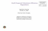 Draft Proposed Televisions Efficiency Regulations · Draft Proposed Televisions Efficiency Regulations ... approximately 3.1 Million Metric Tons CO2 equivalent per year ... feasible