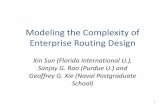 Modeling the Complexity of Enterprise Routing Designconferences.sigcomm.org/co-next/2012/slides/Sun_172.pdf · Modeling the Complexity of Enterprise Routing Design Xin Sun (Florida