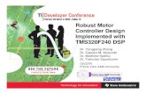 Robust Motor Controller Design Implemented with TMS320F240 … · Controller Design Implemented with TMS320F240 DSP ... Internal Model Control (IMC) r(t) y(t) controller ... Robust