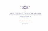 The Upper Triad Material Articles I · The Upper Triad Material Articles I Third Edition, August 2004 ... The student finds that working out one’s destiny and karmic obligations
