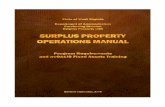 SURPLUS PROPERTY OPERATIONS MANUAL€¦ · 2 State of West Virginia Purchasing Division SURPLUS PROPERTY OPERATIONS MANUAL PROGRAM REQUIREMENTS Section One: General Information 1.1