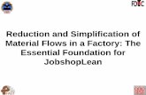 Reduction and Simplification of Material ... - LEAN … · Reduction and Simplification of Material Flows in a Factory: The Essential Foundation for JobshopLean . Flow is “the progressive