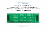 High School Digital Electronics Curriculum Essentials Document · 2014-06-30 · High School . Digital Electronics . Curriculum Essentials . Document. ... students at the beginning