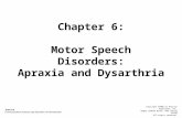 Chapter 6: Motor Speech Disorders: Apraxia and …mshulman/CDD 2251/0131722514_pp6.ppt · PPT file · Web viewTitle Chapter 6: Motor Speech Disorders: Apraxia and Dysarthria Author