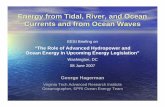 Energy from Tidal, River, and Ocean Currents and … · Energy from Tidal, River, and Ocean Currents and from Ocean Waves EESI Briefing on ... of 1.2 MW, twin-rotor units, with individual