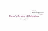 Mayor’s Scheme of Delegation - London Borough of … and Democracy... · Mayor’s Scheme of Delegation . ... Where the plan or strategy is a joint matter with other bodies ...