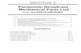 Mechanical Parts List - Panasonic · mechanical parts list ... 28 vxk1666 sub chassis 1 28-1 vek7692c sensor holder ass'y 2 ... 37 vxl3251c tension reg. guide arm 1or vxl2838