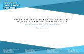 PRACTICAL AND SUBSTANTIVE ASPECTS OF SUBROGATION … · PRACTICAL AND SUBSTANTIVE ASPECTS OF SUBROGATION ... SUBSTANTIVE ASPECTS OF SUBROGATION ... common law and statutory