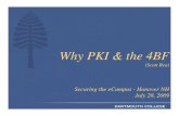 Why PKI & the 4BF - ists.dartmouth.edu · ATM card + PIN (have + know) • 2 x Single Factor Authentication Two Factor Authentication ... authentication and authorization. • Users