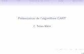 Pr´esentation de l’algorithme CART - math.unice.frmalot/presCART.pdf · Contexte CART Construction de l’arbre maximal Elagage S´election Finale Pr´esentation de l’algorithme