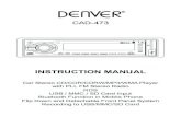 INSTRUCTION MANUAL - Masterpiece · INSTRUCTION MANUAL Car Stereo CD/CDR/CDRW/MP3/WMA Player with PLL FM Stereo Radio RDS ... 1 PAU 2 RPT 3 INT 4 RDM 5 6 MUTE BD/ENT A/PS PTY AF TA