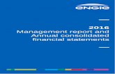 ENGIE 2016 Management report and annual consolidated ... · Management report and Annual consolidated financial statements. ENGIE - 2016 CONSOLIDATED FINANCIAL STATEMENTS 1 SUMMARY
