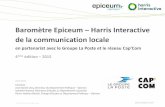 Baromètre Epiceum Harris Interactive de la communication ...barometrecomlocale.fr/Resultats-BarometreComLocale... · Échantillon de 1 003 personnes représentatif des Français