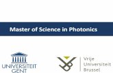 Master of Science in Photonics - UGentphotonics.intec.ugent.be/education/MSc_Photonics@UGent-VUB.pdf · DTU - Denmark Technical University ... Total 60 2nd Master year EMSP SEM ECTS
