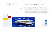 Evaluation de la performance dans les administrations ... · 1 Evaluation de la performance dans les administrations publiques des Etats membres de l’UE Méthodes d’évaluation
