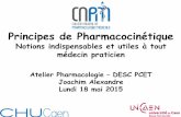 Principes de Pharmacocinétique - Pharmacomédicale.orgpharmacomedicale.org/images/cnpm/desc/J_ALEXANDRE... · de conjugaison qui, normalement, donnent des composés inactifs. ...