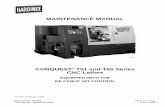 MAINTENANCE MANUAL - hardingeservice.com -0009500-0333.pdf · MAINTENANCE MANUAL CONQUEST® T51 and T65 Series CNC Lathes ... The technicians who use this manual should have a general