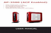 AP-3500 (ACP Enabled) - goarista.com · user manual ap-3500 (acp enabled) * intel atom n 270, 1.6 ghz * up to 2gb ddr2-667 sodimm * acp enabled version * dual monitor vga …