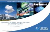 Introduction of the ResearchInstitut for Solar Energy … · Introduction of the ResearchInstitut for Solar Energy and New Energies IRESEN ... Source: Ministère de l’Energie et
