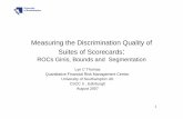 Measuring the Discrimination Quality of Suites of ... · Measuring the Discrimination Quality of ... -Exp bad dist (weights of evidence ... Measuring the Discrimination Quality of