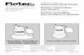NOTICE D’UTILISATION Pompes submersibles pour … · FP0S2450A, FP0S3250A FPSC2200A, FPSC2250A. For parts or assistance, call Flotec Customer Service at 1-800-365-6832 Specifications