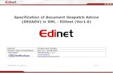 Specification of document Despatch Advice … · Specification of document Despatch Advice (DESADV) in XML - EDInet (Ver1.0) ... 60 = multimodal ... Owner code means of transport: