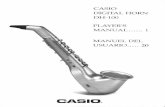 Casio DH-100 Users Manual - WARNING WILL … DH100 user manual.pdf · casio digital horn dh-ioo player's manual manuel del usuario..... 20 casio