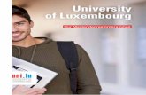 University of Luxembourg -  · and Audit (a) English Master in Economics and Finance (a) Research track English, French Traditional track Master in Entrepreneurship ... Master in