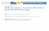 BRIEFING UK-Greece Cross-Border Estate Planning · UK-Greece Cross-Border Estate Planning . ON . Monday 9 June 2014, 12.00pm – 2.00pm ... George Lassados Union Bancaire Privee Esther