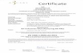 C: empEN 1090 ENG 2016 - AH Industries - DK 1090 ENG 201… · be in accordance with ZA,3.2 or ZA.3.4 in EN 1090-1. Manufactured by Expiry date: 2021-06-09 Certificate 2296 AAA Certification