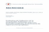 Evaluation de l’influence de la neuropathie diabétique … · 2015-01-06 · Université Joseph Fourier Grenoble MEMOIRE DIPLOME INTER UNIVERSITAIRE (D.I.U.) 2012 Posturologie