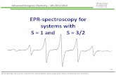 EPR-spectroscopy for systems with S = 1 and S = 3/21.5_W… · EPR-spectroscopy for systems with S ... Mellanie Wallisch, Katrin Ludwig, Nadine Weber and ... ΔE = hν -transitions
