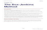 The Box-Jenkins Method - Statistical Software · The Box-Jenkins Method Introduction Box - Jenkins Analysis refers to a systematic method of identifying, fitting, checking, and using