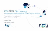 28nm FD-SOI RF and Analog 03102016 - mycmp.fr · Agenda • In the context of IoT • ST 28nm UTBB FD-SOI CMOS: Simpler Analog Integration 2 • Advantages for analog design • Advantages