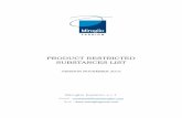 PRODUCT RESTRICTED SUBSTANCES LIST - … · Miroglio Product Restricted Substances List –Version November 2015.doc Page 1 MIROGLIO FASHION s.r.l. (ITALY) - “PRODUCTS RESTRICTED