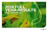 2016 FULL YEAR RESULTS - Syngenta/media/Files/S/Syngenta/2017/fyr-2016... · morte saison NORTH AMERICA +2% ex royalty Grower profitability remains low Strong corn seed sales Selective